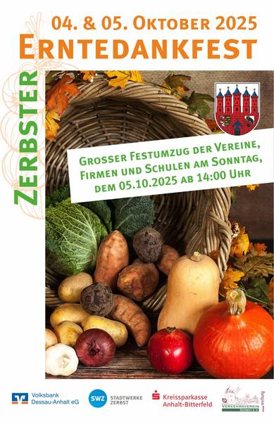 Plakat Erntedankfest 2025 ©Stadt zerbst/Anhalt