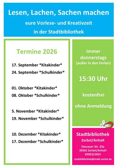 Lesen, Lachen, Sachen machen Lesen, Lachen, Sachen machen