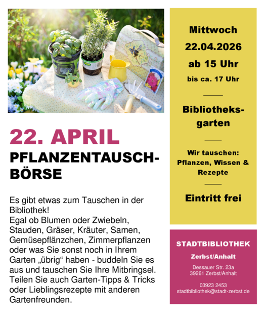 Hier geht es zu den Veranstaltungs Hinweisen der Stadtbibliothek