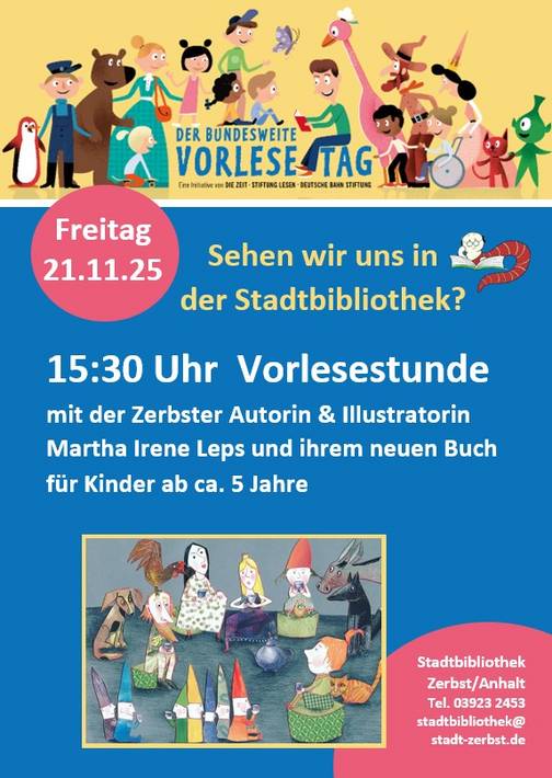 Hier geht es zu den Veranstaltungs Hinweisen der Stadtbibliothek