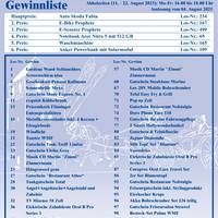 Gewinnliste 122. Pferdemarktlotterie Seite 1
