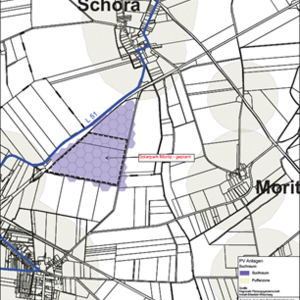 Lage Solarpark Moritz ©©GeoBasis-DE / LVermGeo LSA (ALKIS November 2023, A18-223-2009-7)