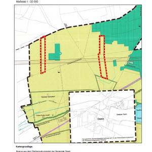 Lageplan 2. Änderung Flächennutzungsplan Deetz ©Stadt Zerbst/Anhalt