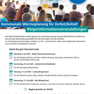 Bürgerversammlungen zur Kommunalen Wärmeplanung ©Energie Mittelsachsen GmbH