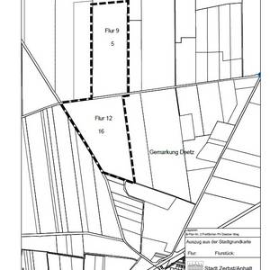 Lageplan B-Plan Nr. 2 Deetzer Weg ©Quelle: GeoBasis-DE / LVermGeo LSA, ALKIS Juni 2024, A18-223-2009-7