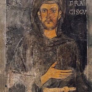 Das älteste, 1228 entstandene Bild des Franziskus von Assisi, Fresko im Sacro Speco in Subiaco. ©gemeinfrei Das älteste, 1228 entstandene Bild des Franziskus von Assisi, Fresko im Sacro Speco in Subiaco. ©gemeinfrei