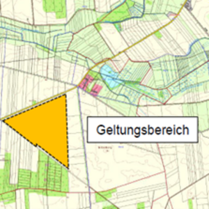 Geltungsbereich des Bauleitplanverfahrens ©SUNfarming Projektvorstellung